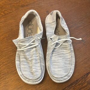 HEY DUDES GLACIER GREY WENDY SOX SLIP ON LOAFERS SHOES